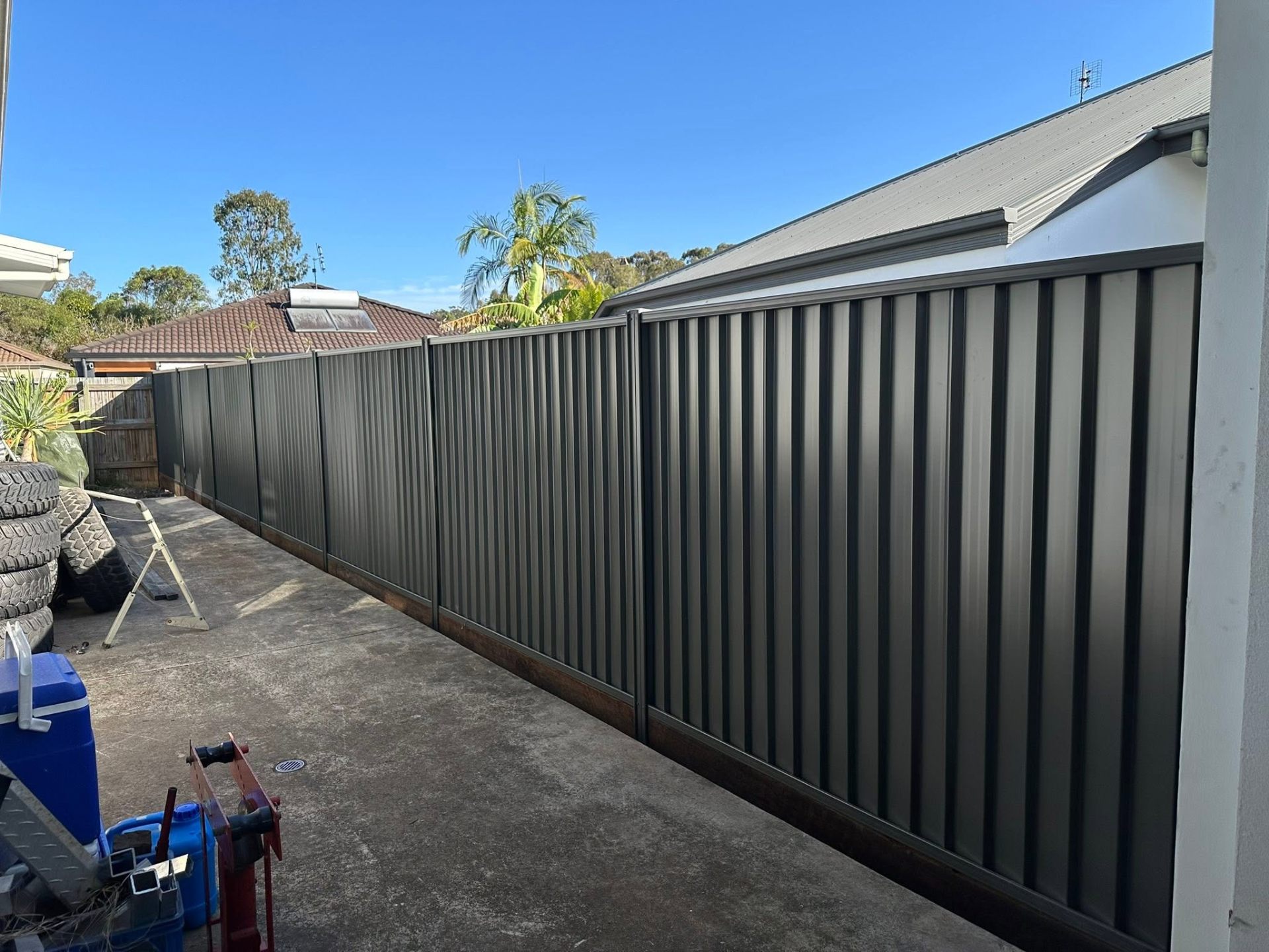 Real Colourbond fence project — Sippy Downs