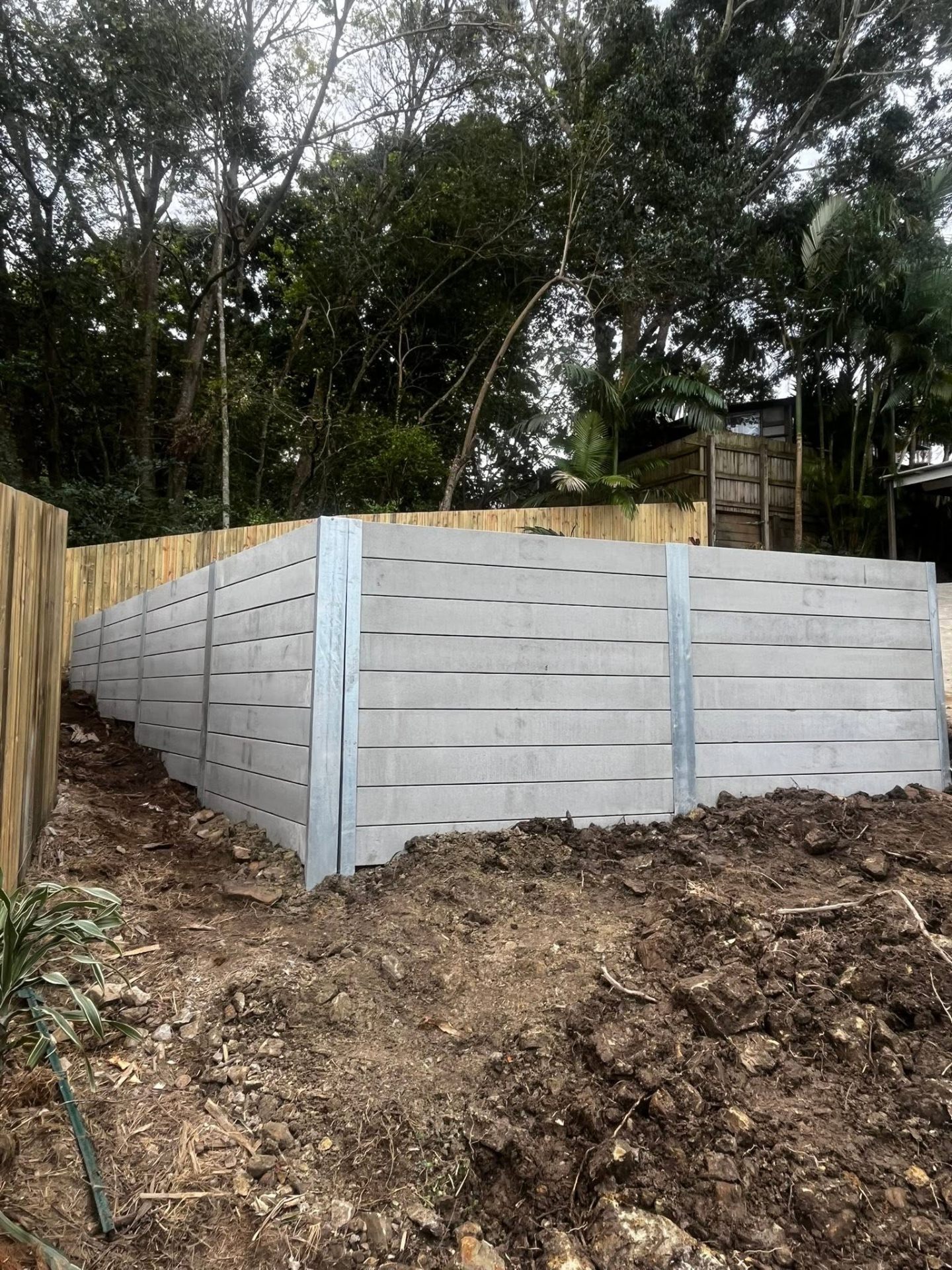 Real retaining wall project — Buderim